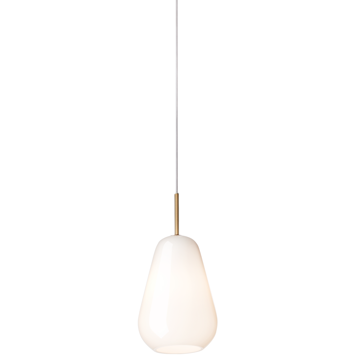 Nuura – Anoli 1 Small pendant, nordic gold and white opal glass