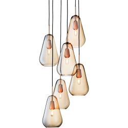 Nuura – Anoli 6 pendant, nordic gold and gold glass