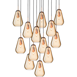 Nuura – Anoli 13 pendant, nordic gold and gold glass