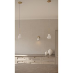 Nuura – Anoli Spot pendant, nordic gold and white lampshade