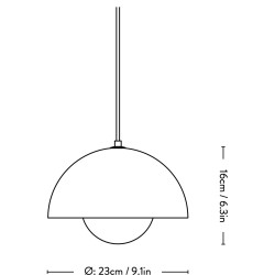 &Tradition – FlowerPot VP1 pendant, polished stainless steel