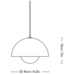 &Tradition – Suspension FlowerPot VP10, gris clair mat