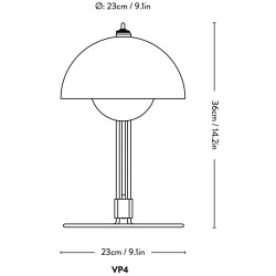 &Tradition – Lampe de table FlowerPot VP4, chromé