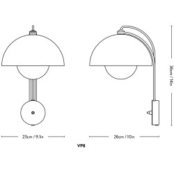 &Tradition – FlowerPot VP8 wall lamp, matt white