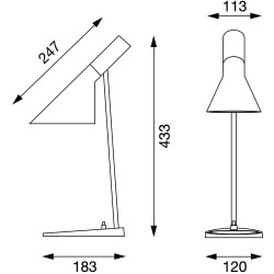 Louis Poulsen – AJ mini table lamp, matt white / pale rose – Anniversary edition