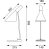 Louis Poulsen – Lampe de table AJ, acier inoxydable poli