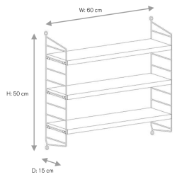 String Furniture – String Pocket shelves, grey