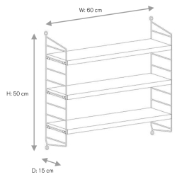 String Furniture – Étagères String Pocket, frêne