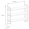 String Furniture – String pocket shelves glass, 2019 limited edition