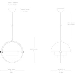 Gubi – Suspension Multi-Lite Ø36 cm, chrome