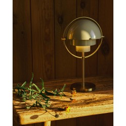 Gubi – Multi-lite portable lamp, pastel grey and brass