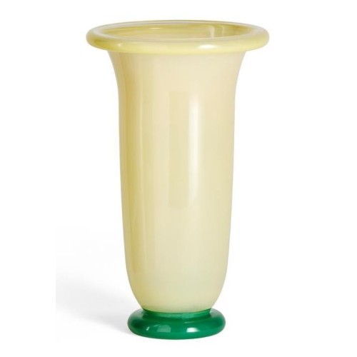 Vase Empire - Large - sable / bord jaune citron / base verte - HAY