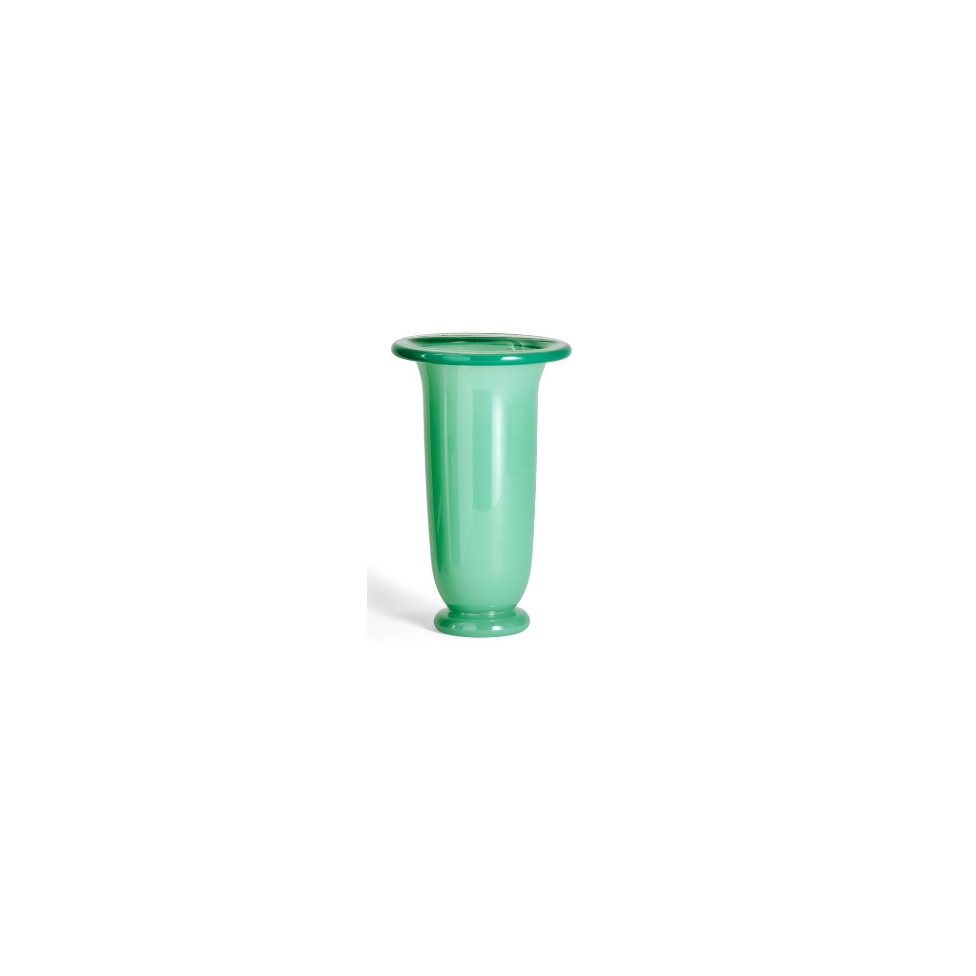 Vase Empire - Large - vert / bord vert foncé - HAY