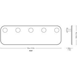 &Tradition – Patère SC47, argent terni