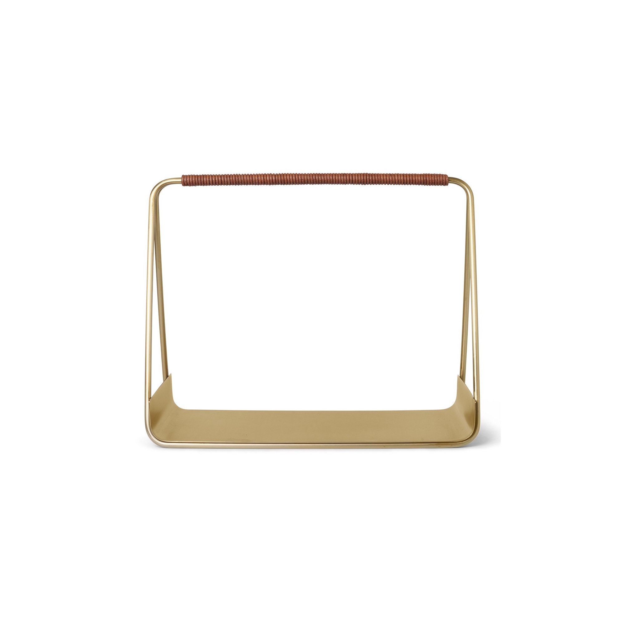 Port Wood Basket - brass