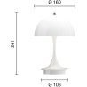 Louis Poulsen – Lampe Panthella Portable 160, beige opale et chrome (V3)