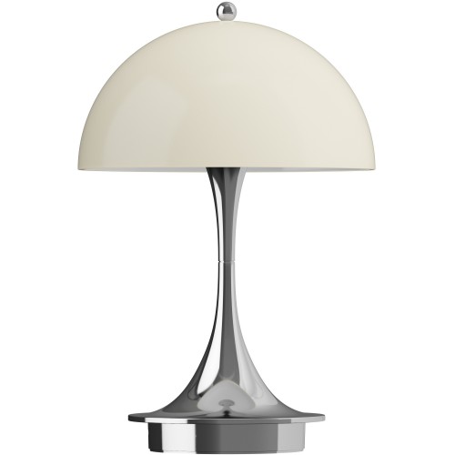 Louis Poulsen – Lampe Panthella Portable 160, beige opale et chrome (V3)