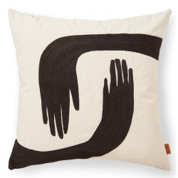 Pose cushion cover - 50x50 cm - Coffee / undyed