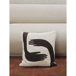 Pose cushion cover - 50x50 cm - Coffee / undyed