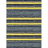 Rasymatto - black, yellow 191 – acrylic coated cotton – Marimekko fabric