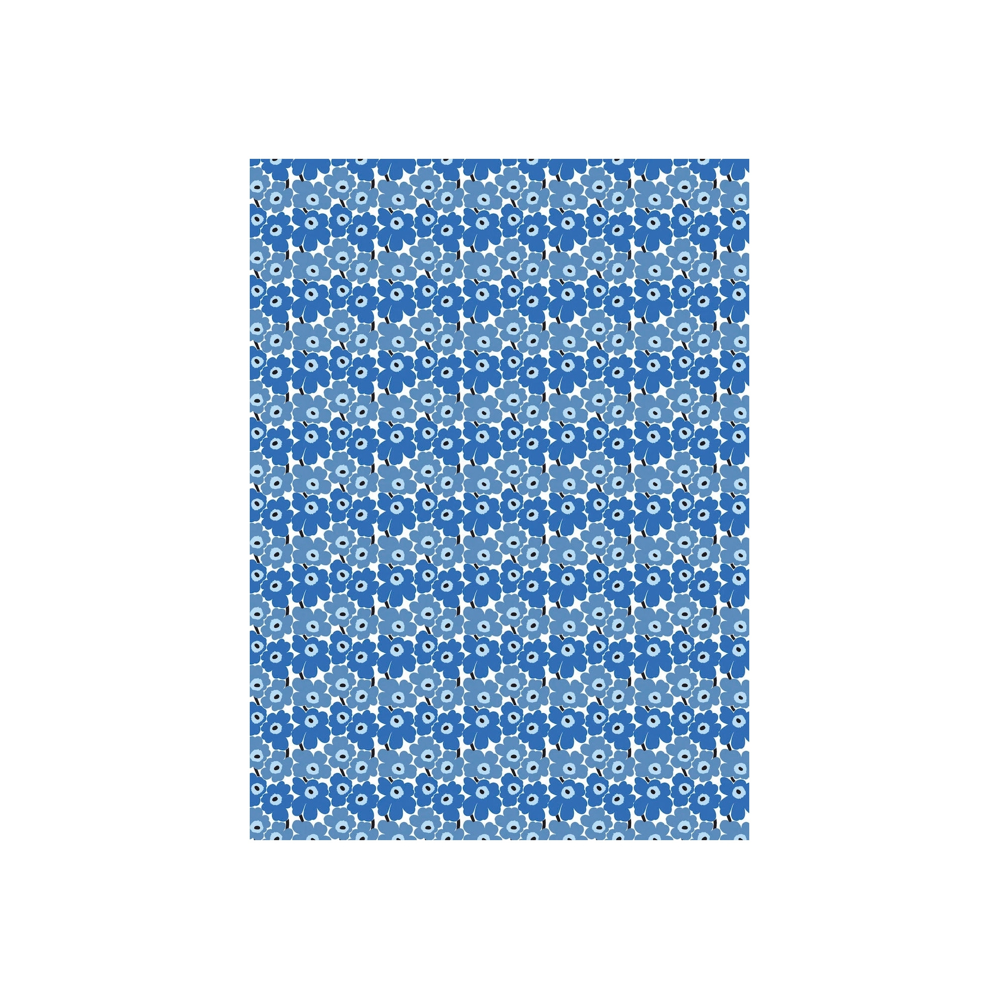 Mini Unikko - bleu 017 - coton - tissu Marimekko