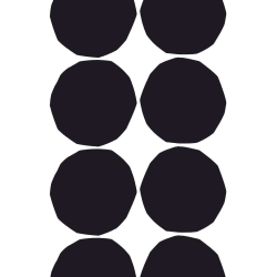 Isot Kivet - fond blanc / points noirs 001 - coton - tissu Marimekko