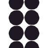 Isot Kivet - fond blanc / points noirs 001 - coton - tissu Marimekko