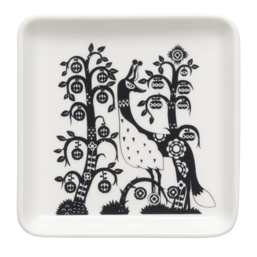 12 x 12 cm - Taika black square plate - Iittala