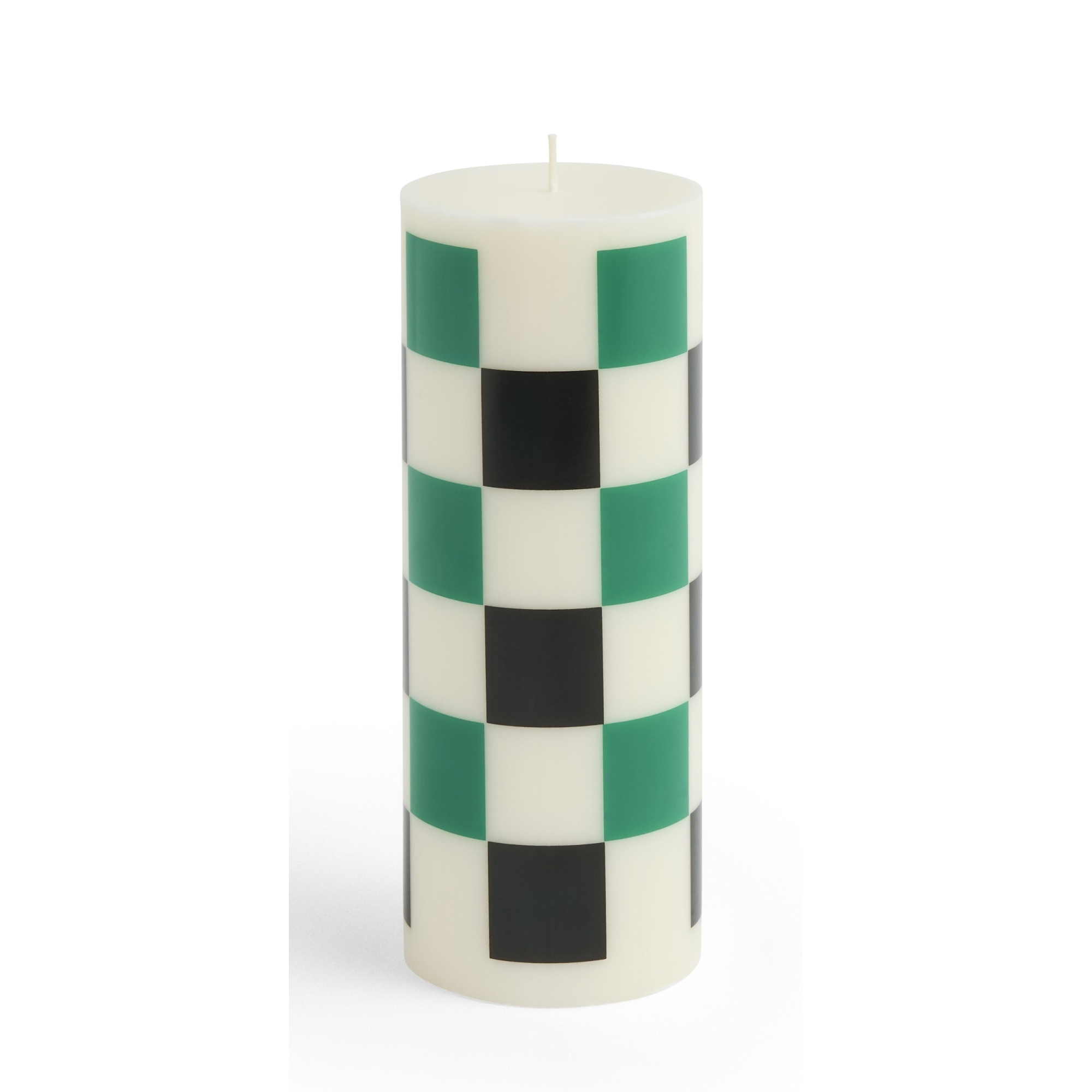 Column candle medium - off-white, green and black - HAY