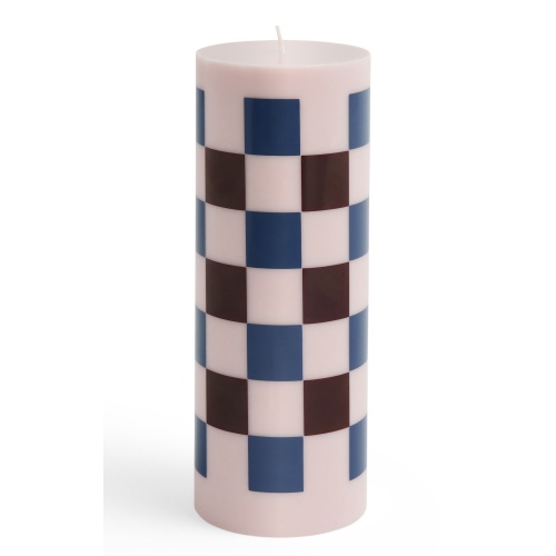 Column candle large - light pink, bordeaux and dark blue - HAY