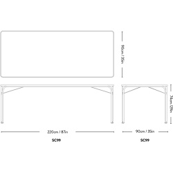 &Tradition – Thorvald SC99 rectangular table, Ivory