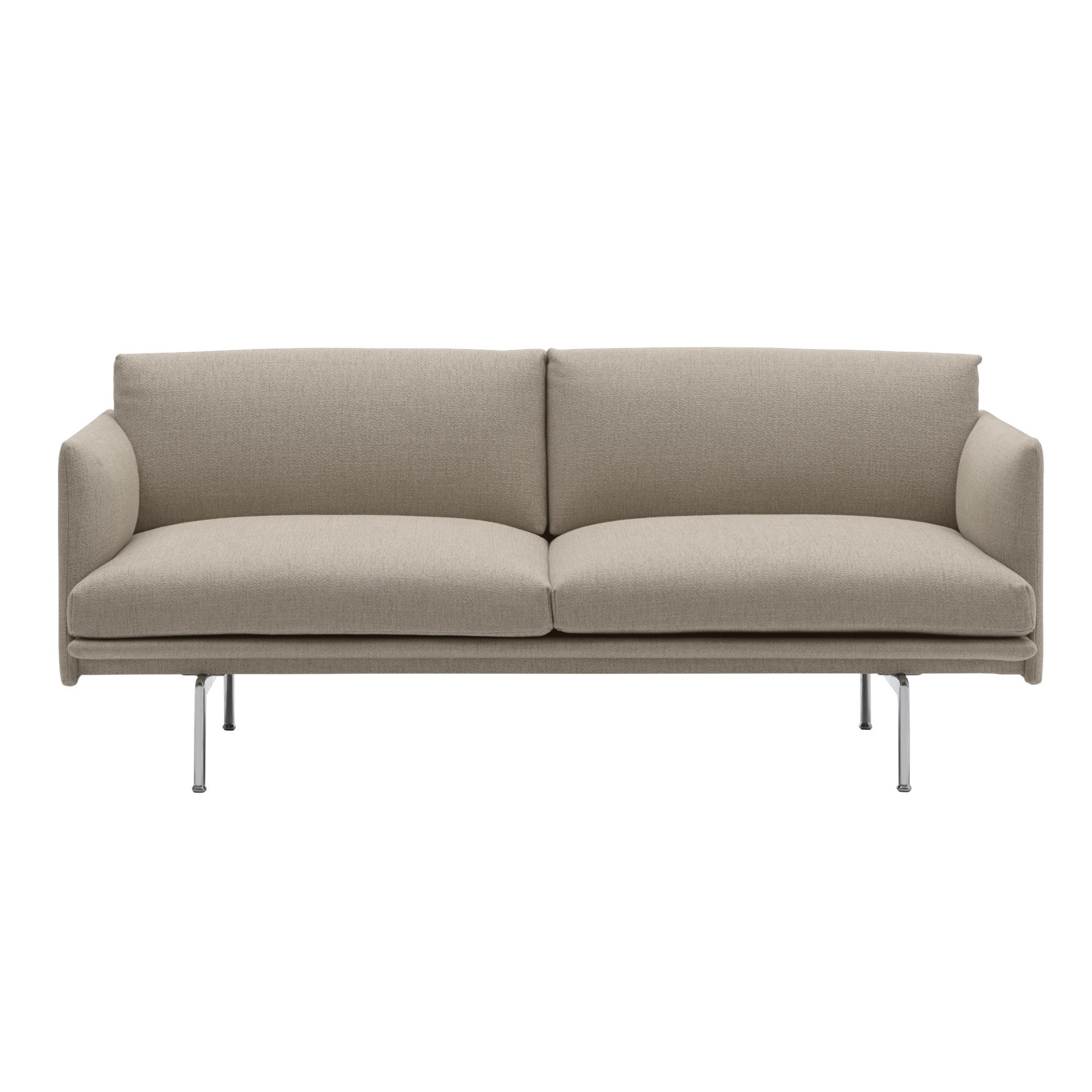 2-seater - Hearth 6 fabric / Black metal legs - Rest sofa - Muuto