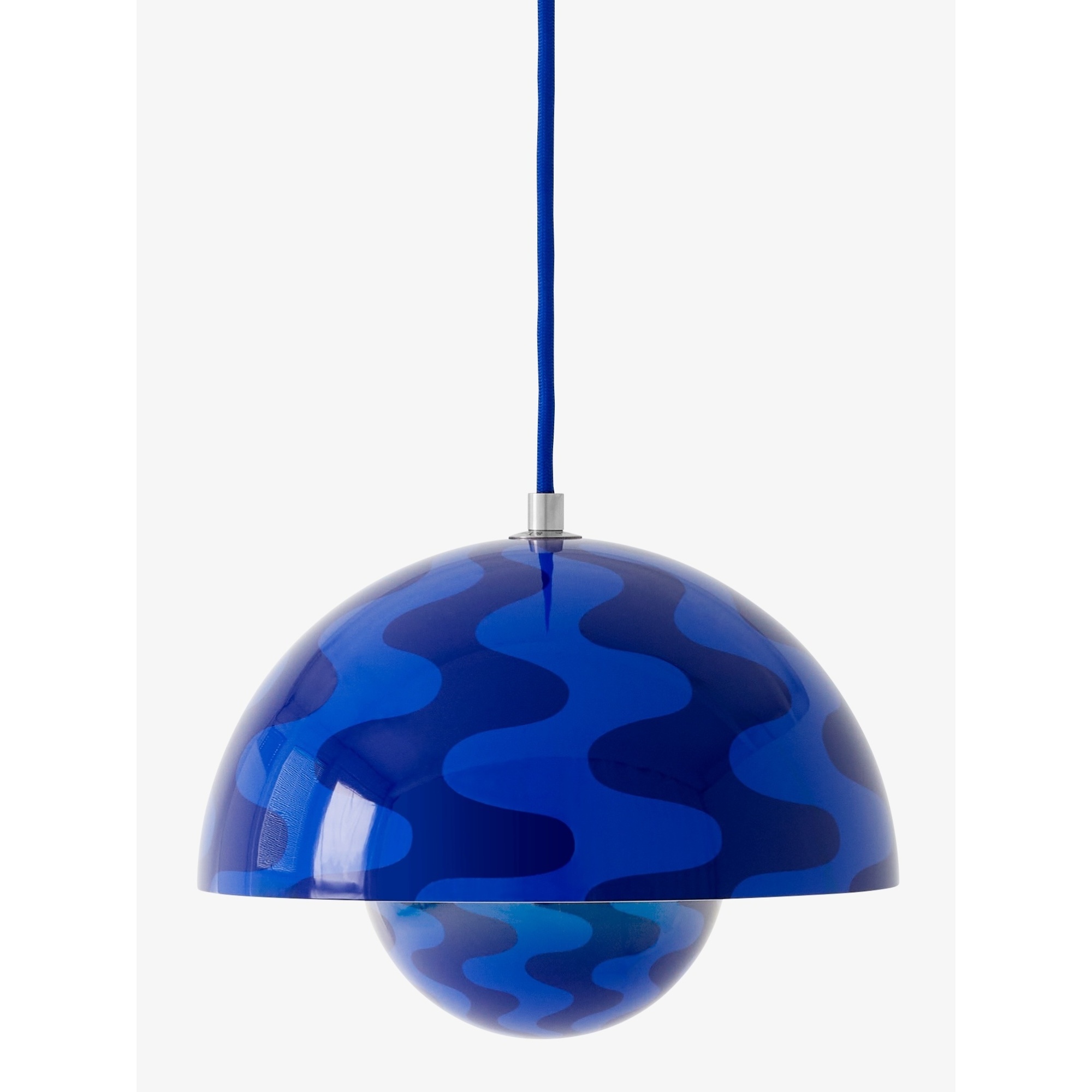 &Tradition – FlowerPot VP1 pendant, Cobalt blue & Twilight Blue pattern