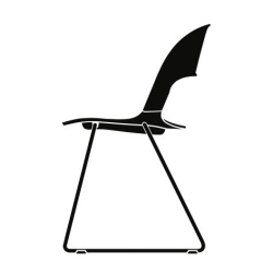 BH21 - sled base, without armrest - Pair chair - Fritz Hansen