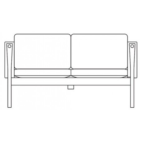 noyer - 2 places - canapé CH162