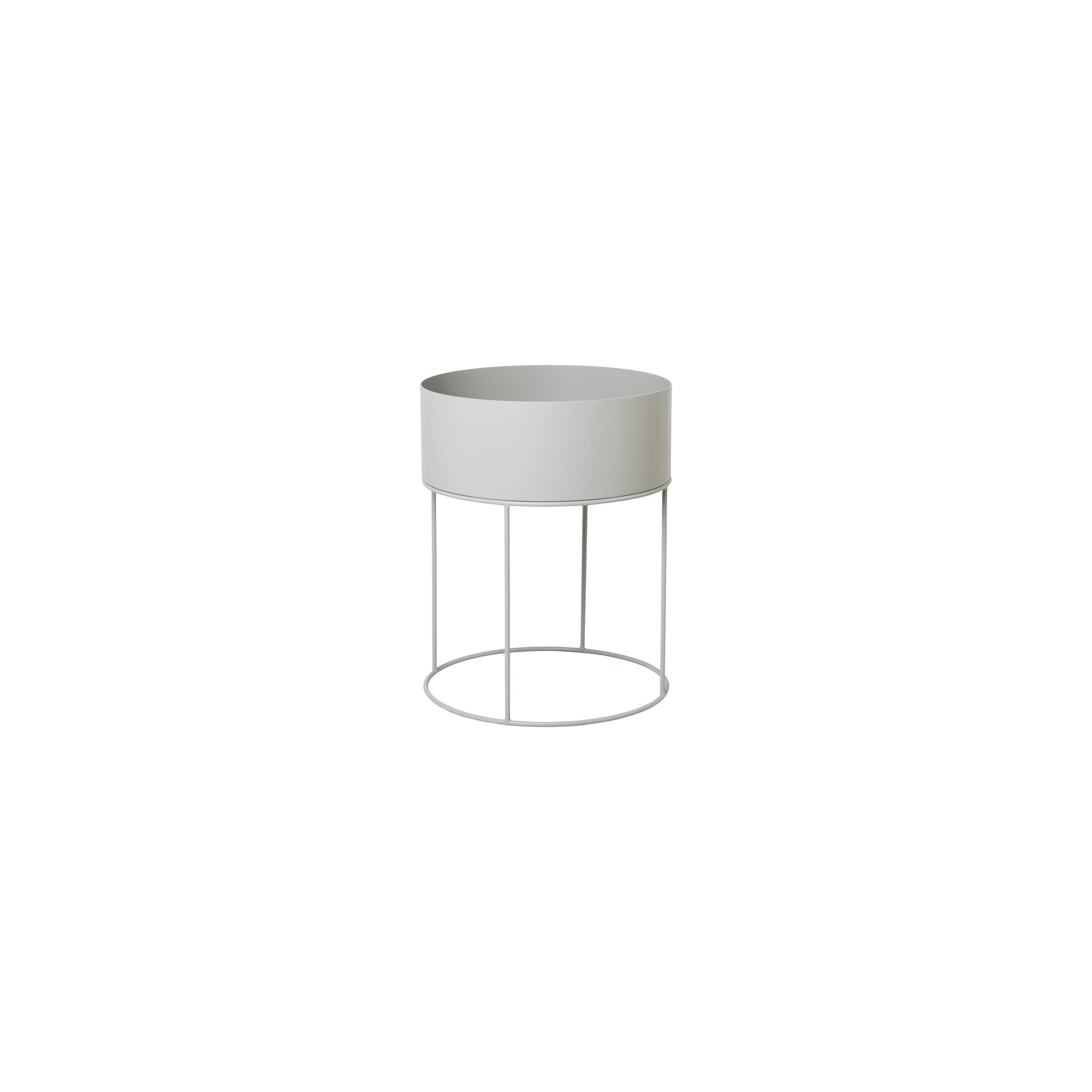 light grey - round Plant Box - Ferm Living