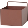 SOLD OUT - red brown - square Wall Box - Ferm Living