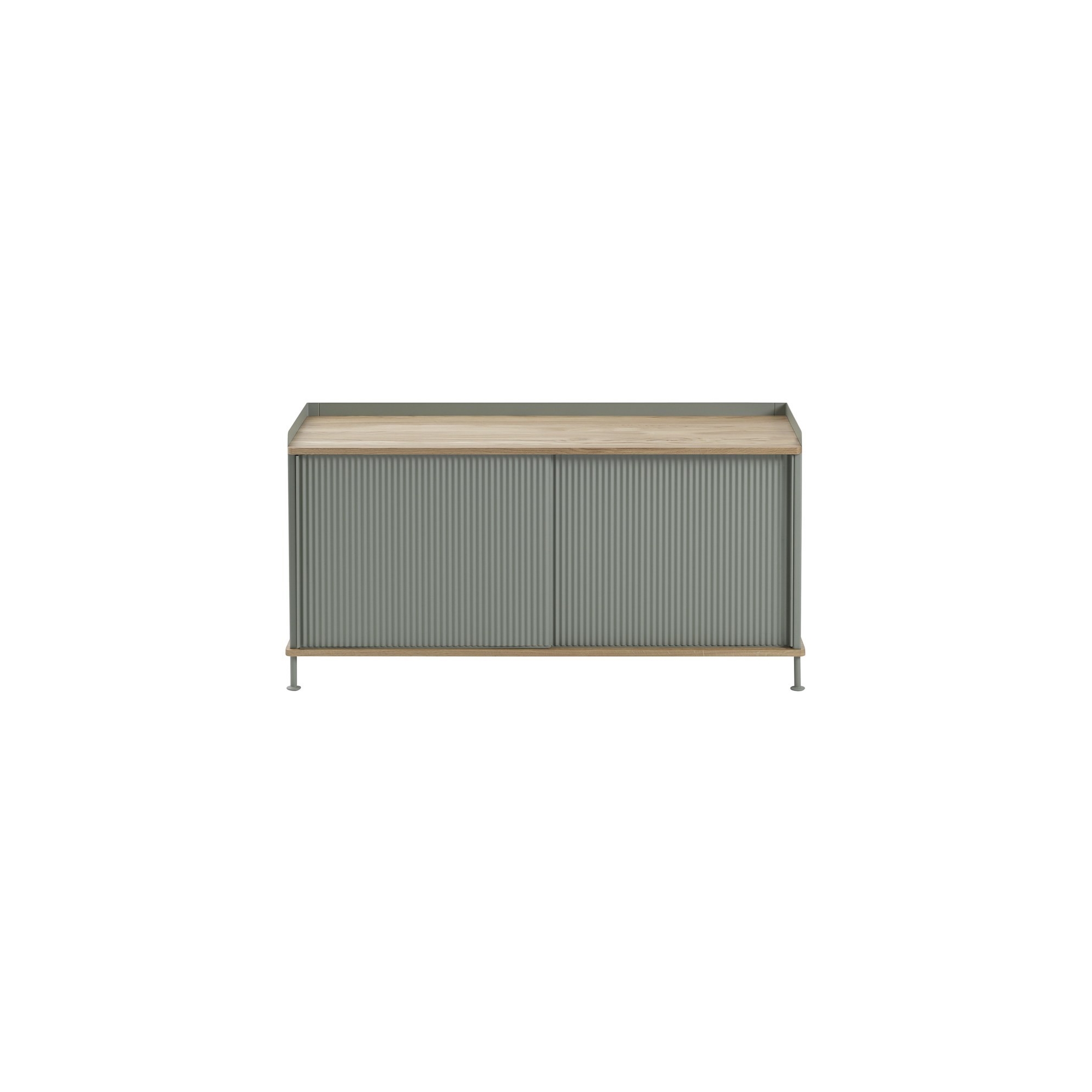 chêne/dusty green - buffet horizontal Enfold – L124 x P45 xH63cm - Muuto