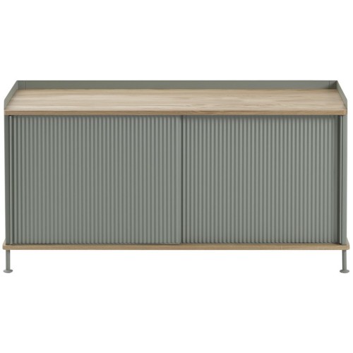 chêne/dusty green - buffet horizontal Enfold – L124 x P45 xH63cm - Muuto