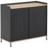 oak/black - vertical Enfold sideboard – W100 x D45 x H85cm - Muuto