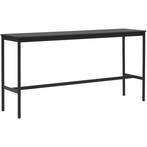 H105x190x50 - noir/linoleum - table haute Base - Muuto