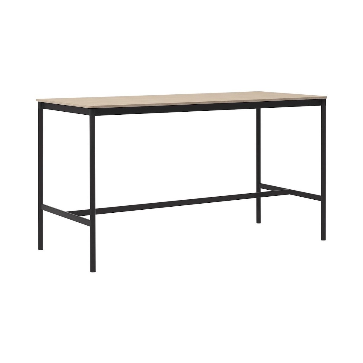 H95x190x50 - black/oak - high table Base