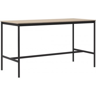 H95x190x85 - noir/chêne - table haute Base