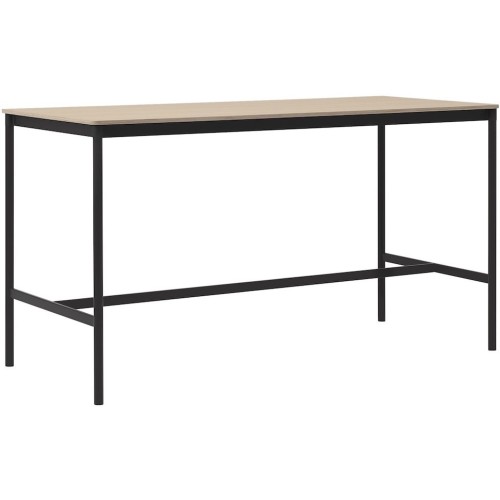 H105x190x85 - black/oak - high table Base - Muuto