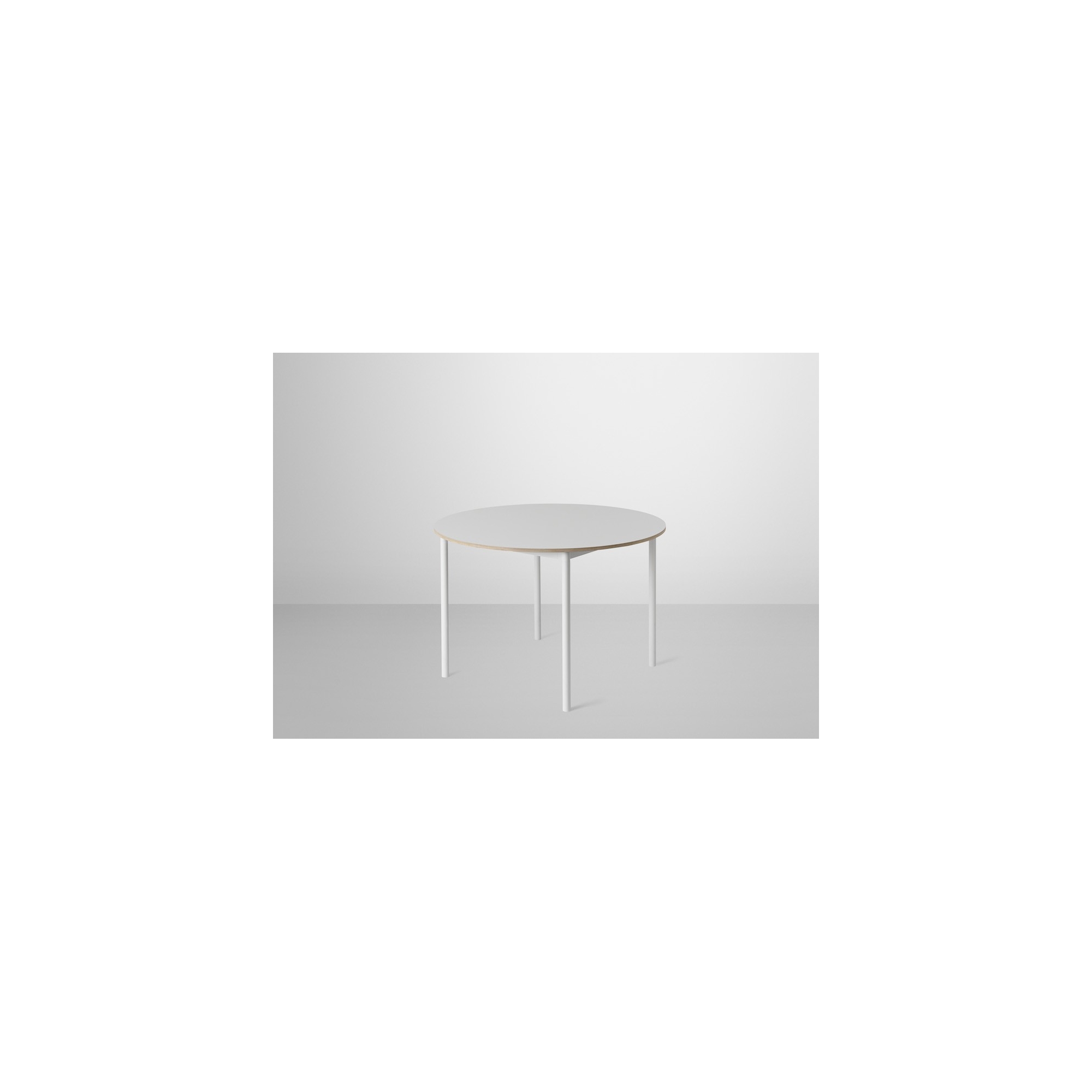 Ø110cm - blanc + contreplaqué - table Base - Muuto