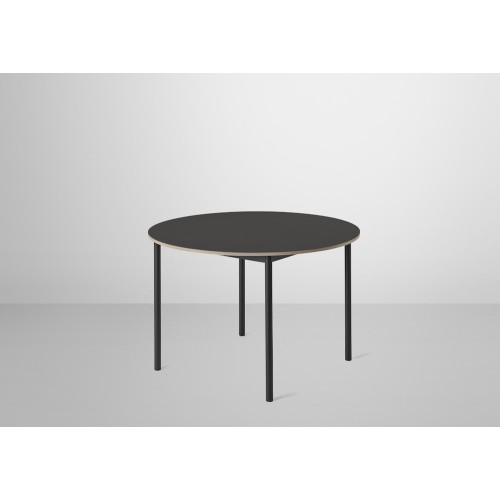 Ø110cm - linoleum noir + contreplaqué - table Base - Muuto