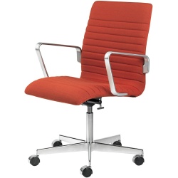 with castors - Rime 551 - low back Oxford - Fritz Hansen