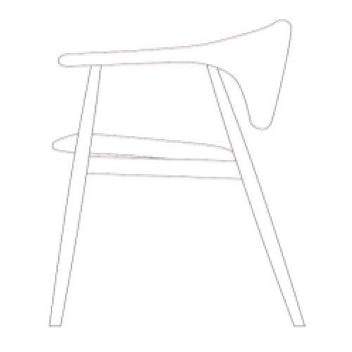 piètement bois - chaise Masculo - Gubi