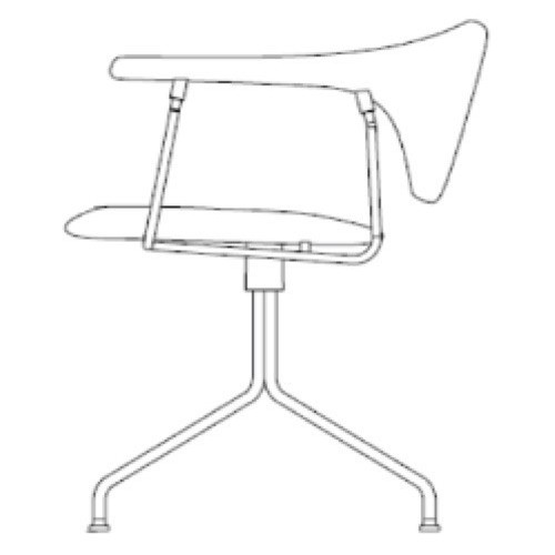 piètement pivotant - chaise Masculo - Gubi