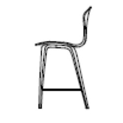 Low barstool classic walnut - Cherner Chair Company